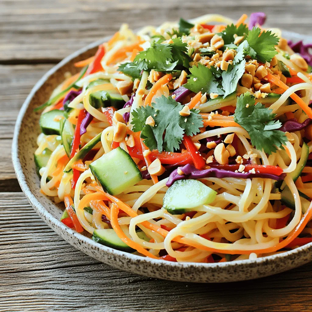 Spicy Thai Noodle Salad Frisch und Schmackhaft Genießen
