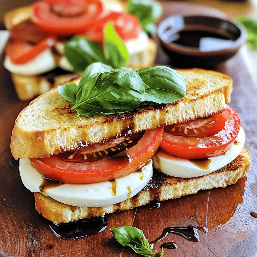 Leckeres Caprese Sandwich Einfach und Schnell Zubereiten