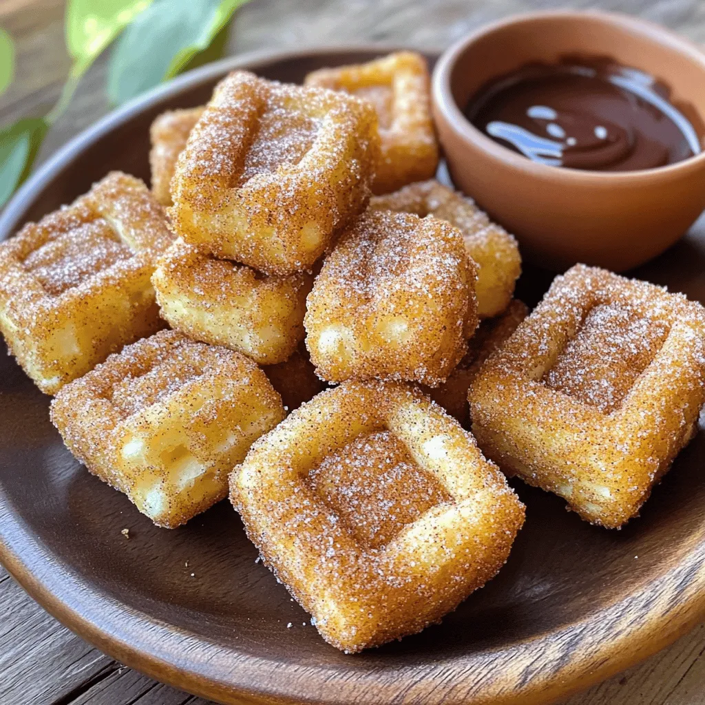 Um Angel Food Cake Churro Bites zu machen, brauchen Sie einige einfache Zutaten. Sie benötigen eine Schachtel Engelshaarschnitten-Mischung, Wasser, Zimt, Zucker und Butter. Diese Zutaten sind leicht zu finden und sorgen für einen tollen Geschmack.