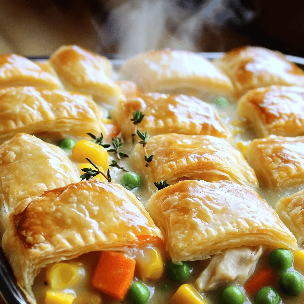 Die Zutaten für den Hühnchen-Pot-Pie-Auflauf sind einfach und frisch. Hier ist, was du brauchst: