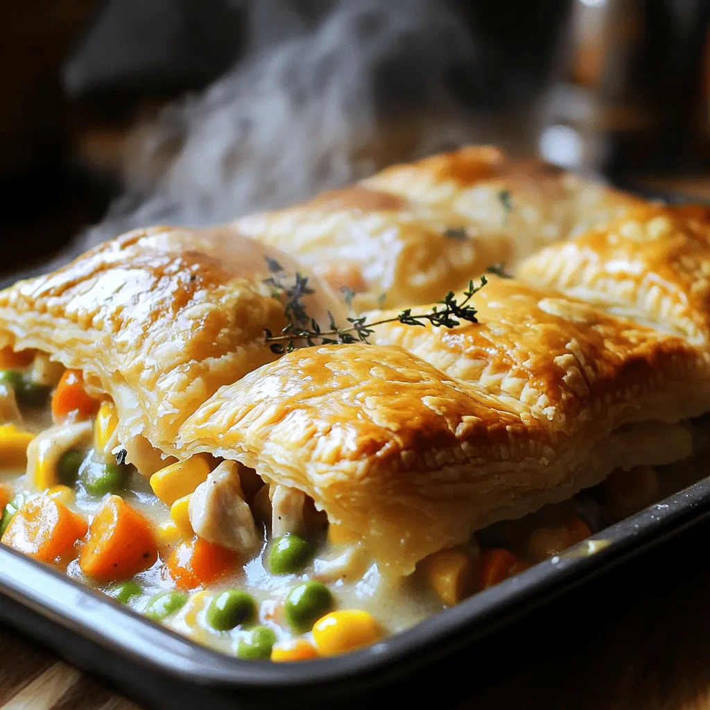 Hühnchen-Pot-Pie-Auflauf Schnell und Einfach Rezept