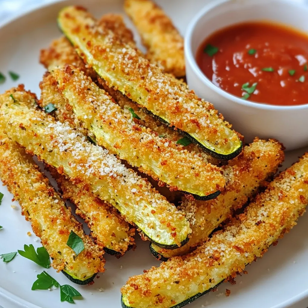 Köstliche Air Fryer Parmesan Zucchini Fries Rezept