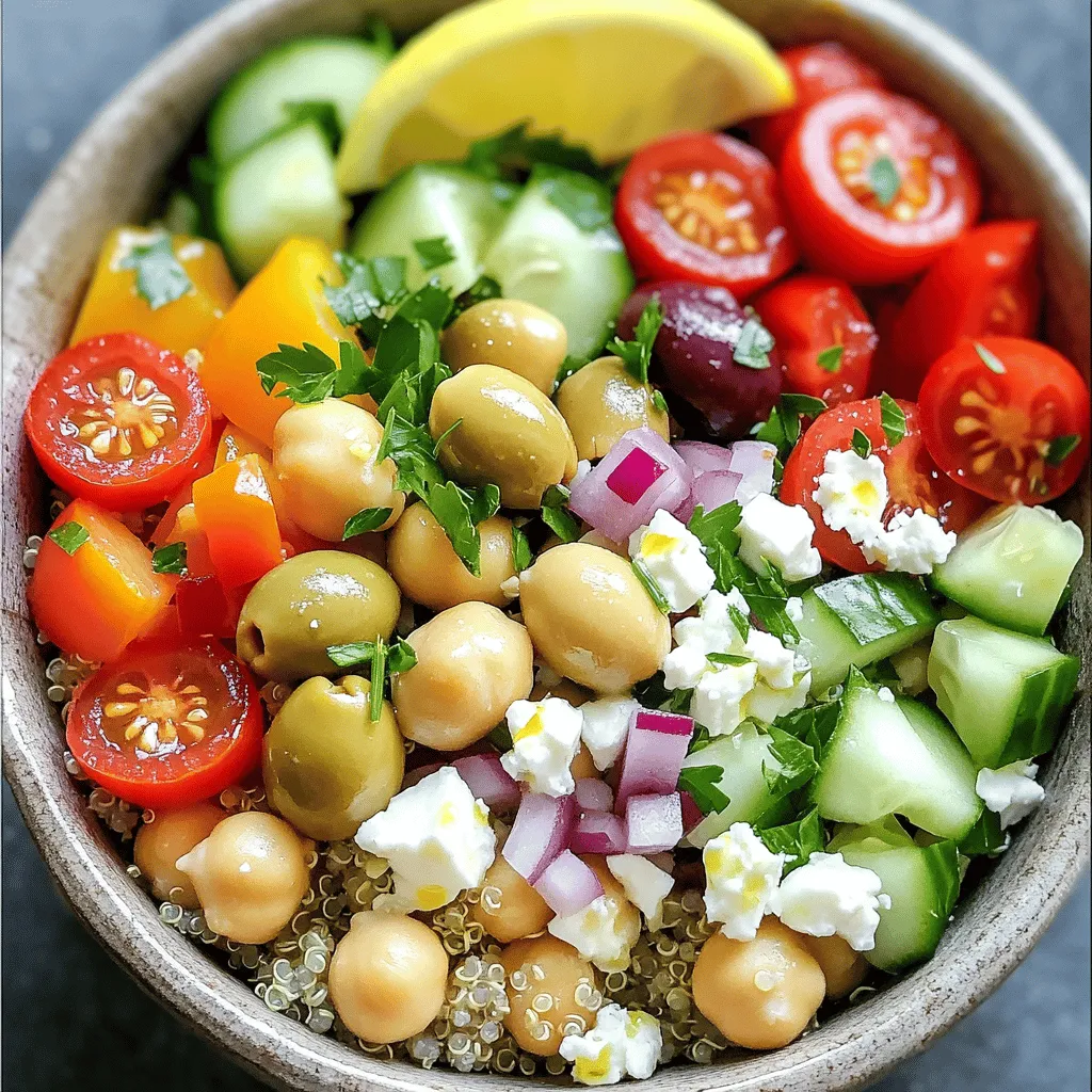Mediterranean Chickpea Bowl Gesunde und einfache Mahlzeit