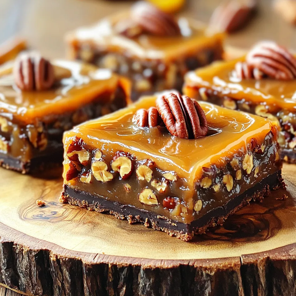 Karamell-Pekan-Pie-Riegel Einfaches Rezept Entdeckung