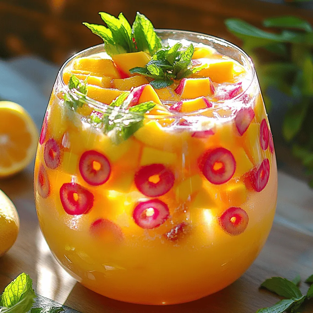 Für die Mango Dragon Fruit Lemonade braucht man einige frische Zutaten. Diese machen das Getränk lecker und bunt.