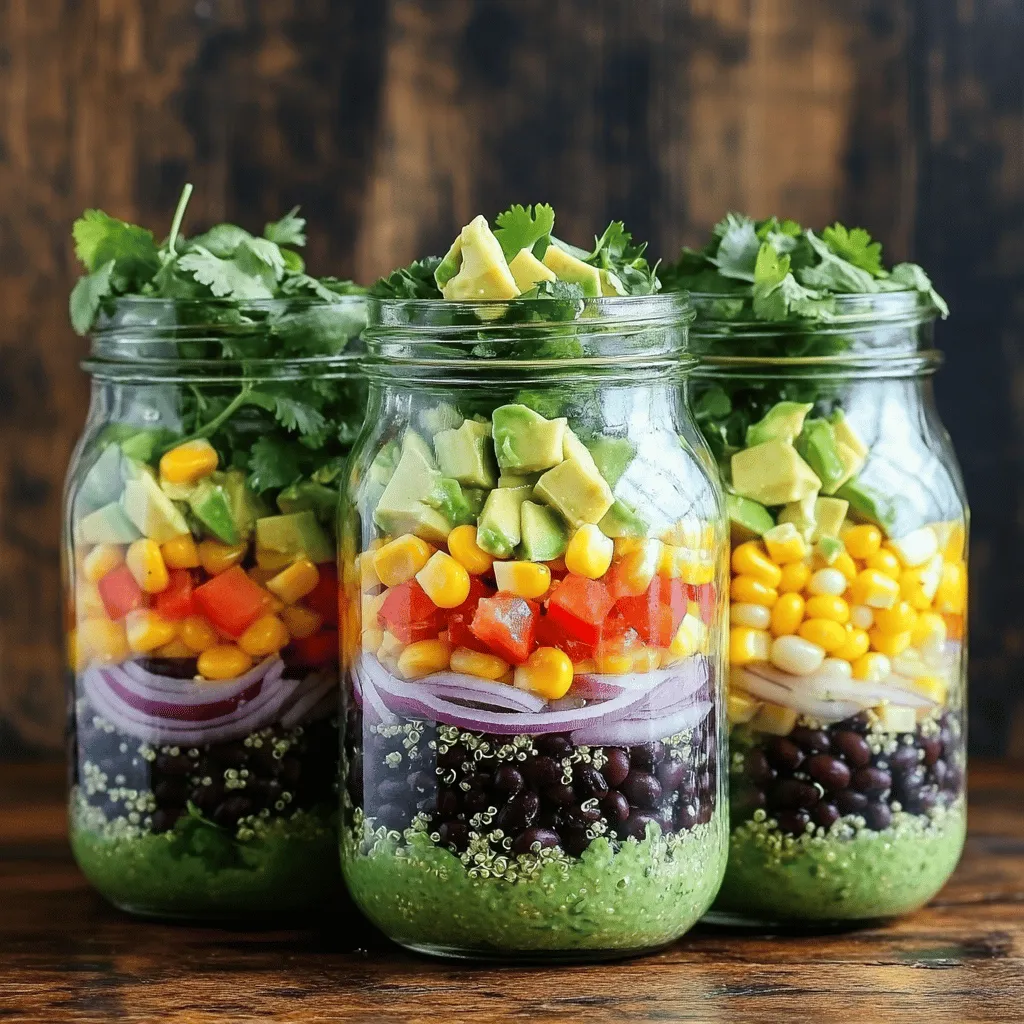 Southwest Quinoa Salad Jars Frisch und Gesund Genießen