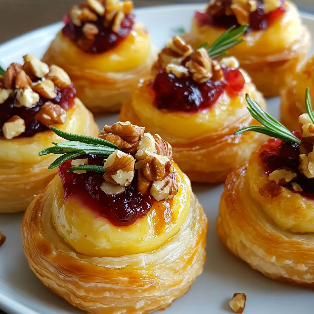 Cranberry Brie Puff Pastry Bites Einfache und Leckereien