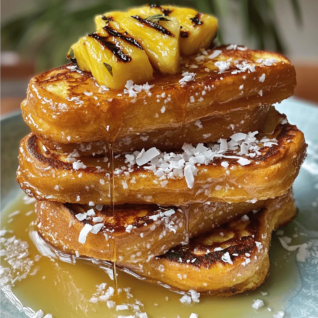 Hawaiian Roll French Toast Köstliches Frühstücksrezept
