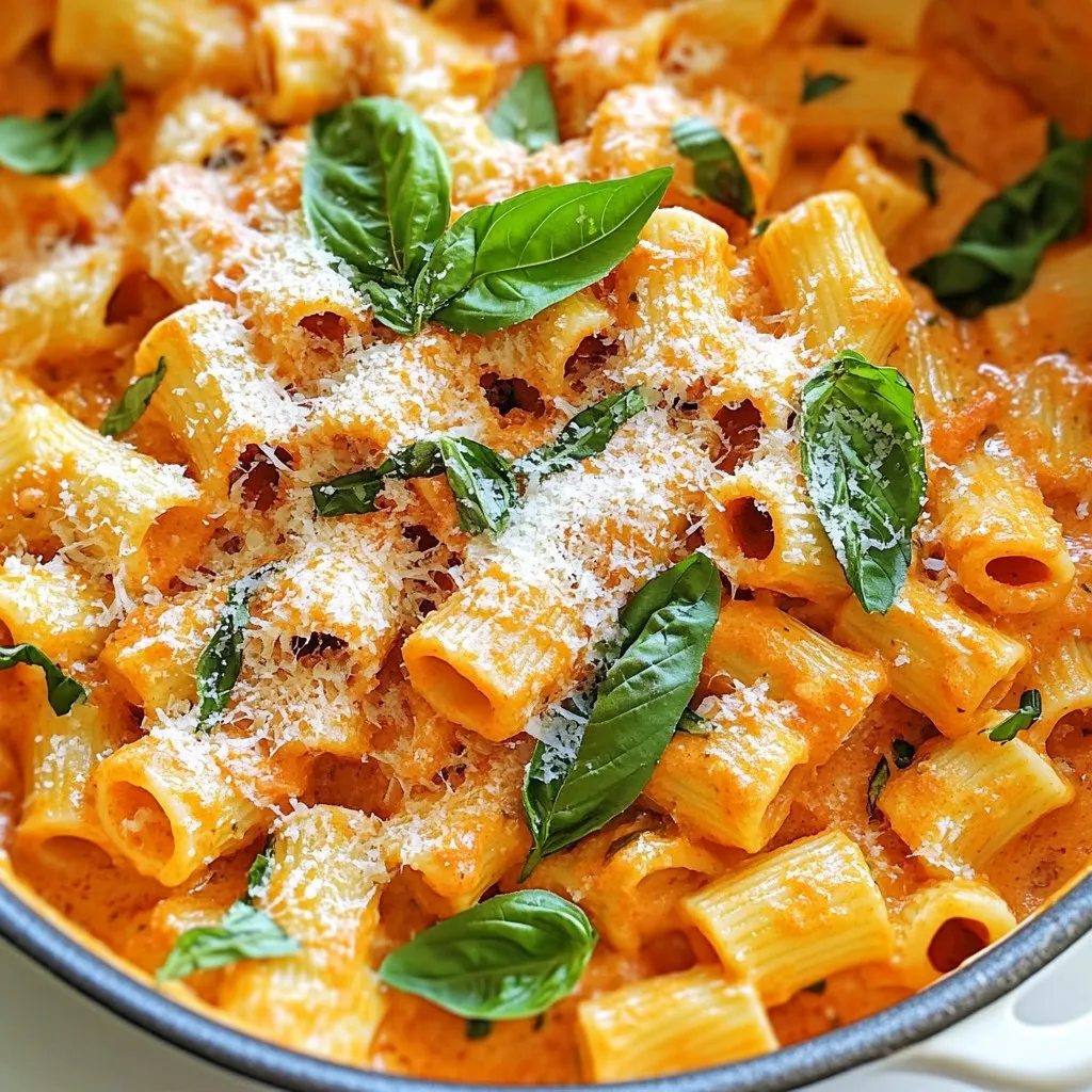 One Pot Creamy Tomato Basil Pasta Einfaches Rezept
