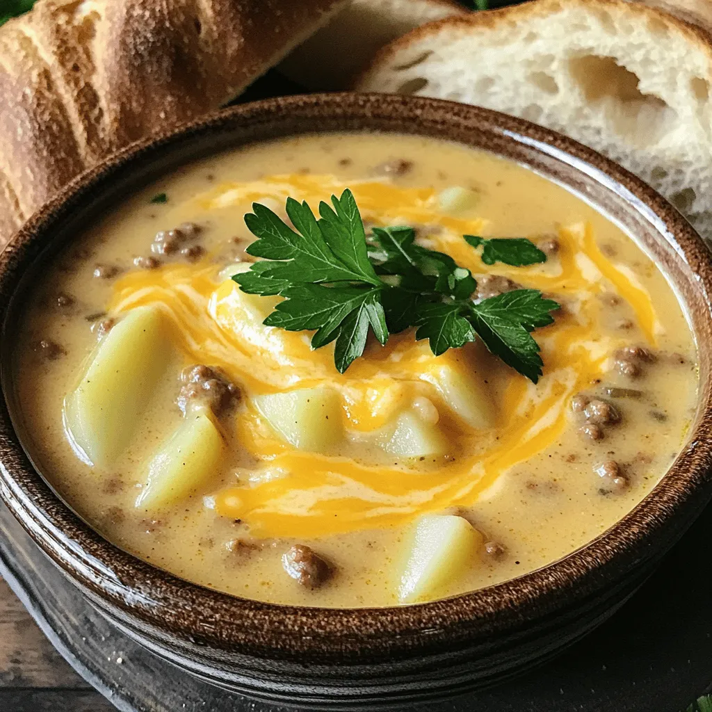 Käseburger Genuss Suppe Verführerischer Geschmack garantiert