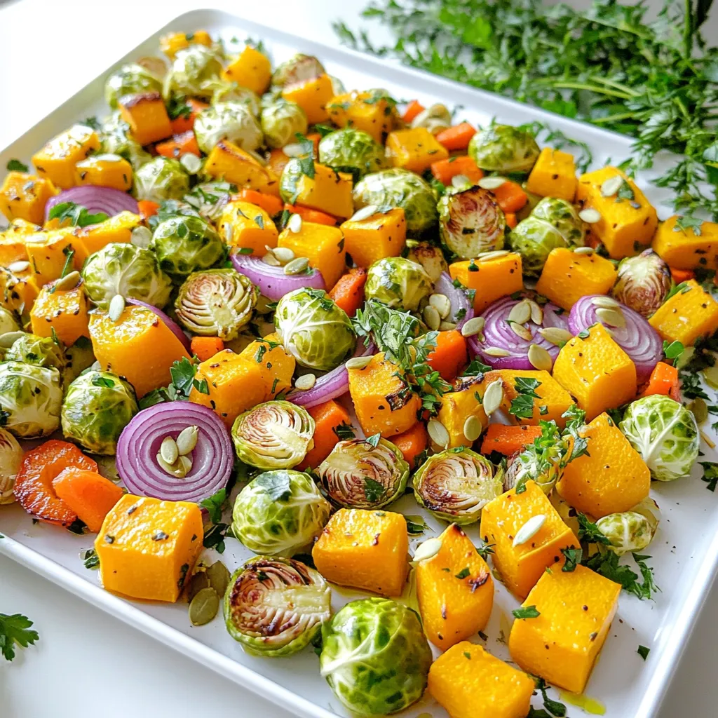 Blechgeröstetes Herbstgemüse Einfach und Lecker