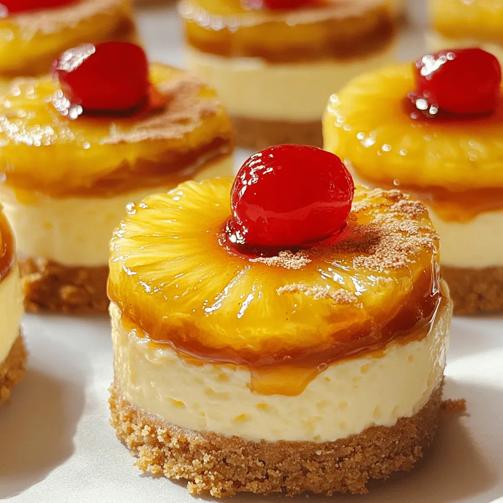 Mini Pineapple Upside Down Cheesecakes lecker und einfach