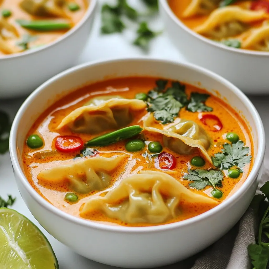 Thai Potsticker Coconut Soup Einfache und köstliche Speise