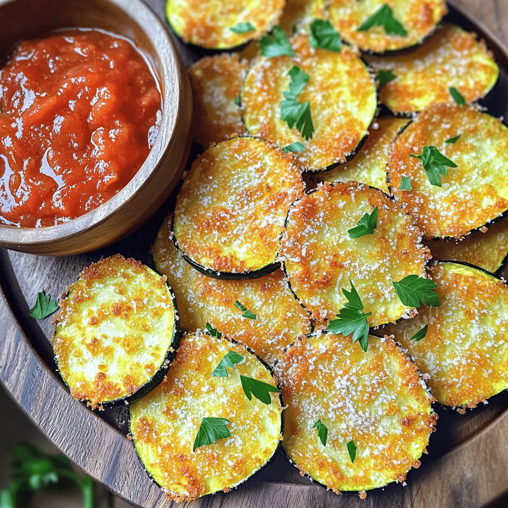Air Fryer Parmesan Zucchini Chips Knusprig und Lecker