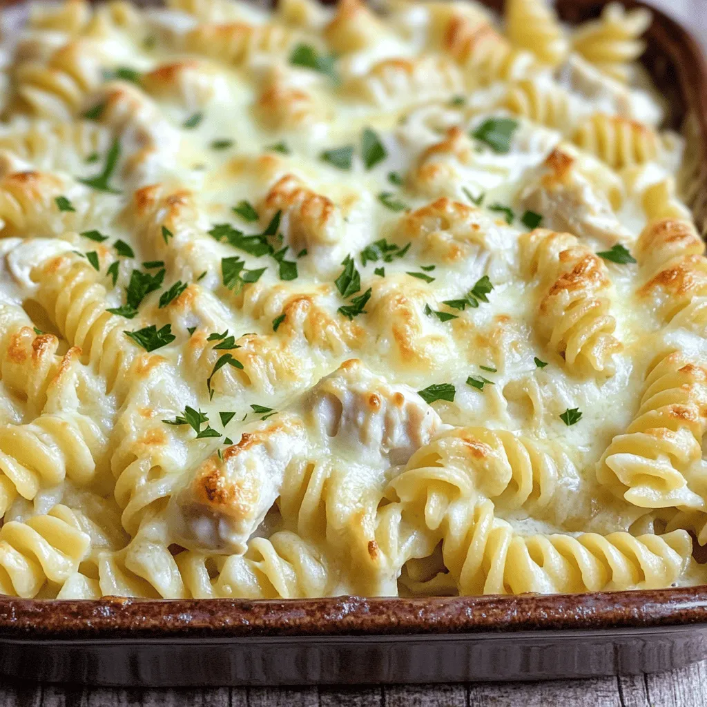 Creamy Chicken Alfredo Bake Einfache und leckere Mahlzeit