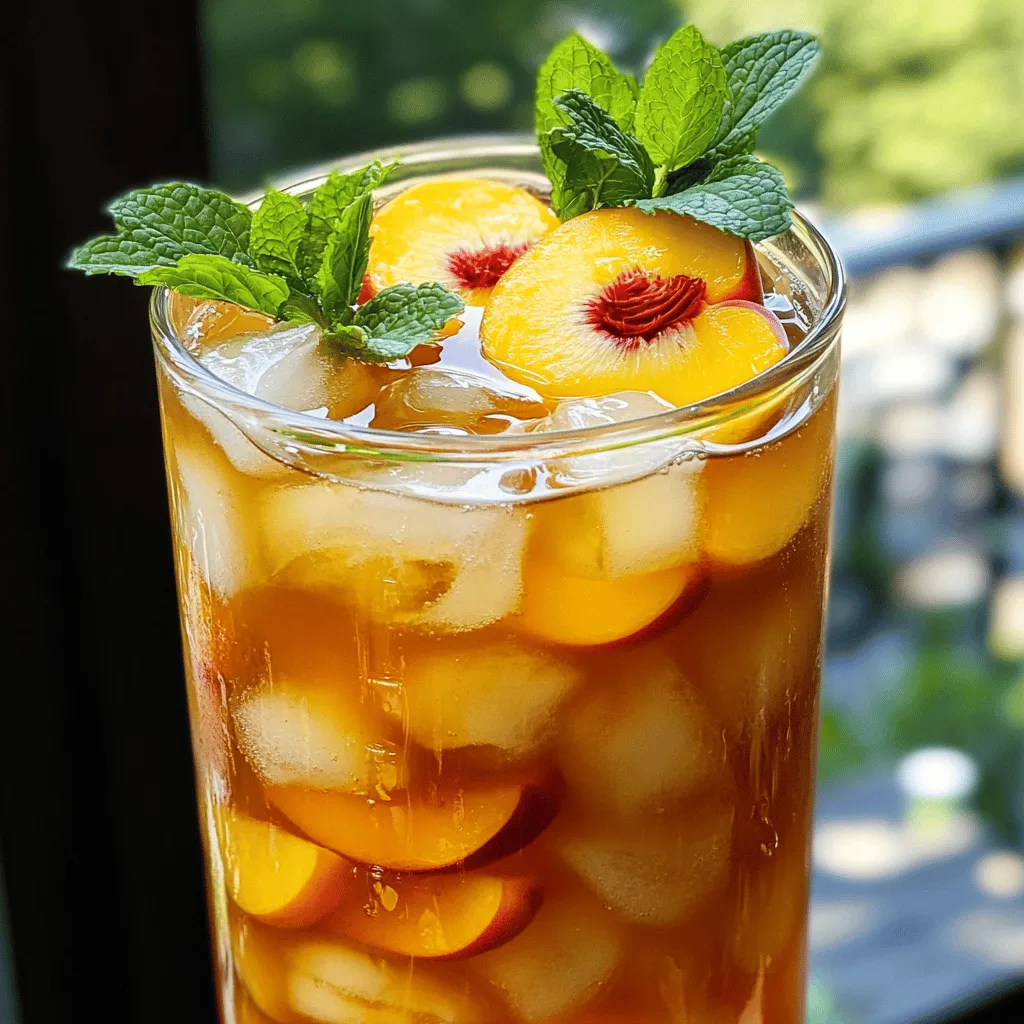 Süßer Pfirsich Eistee Erfrischend und Einfach Zubereiten