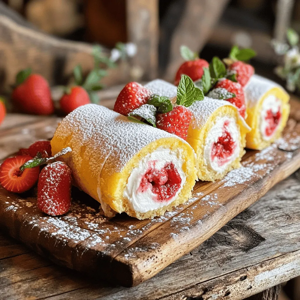 Erdbeer-Shortcake-Cheesecake-Rolle Verführerisches Rezept
