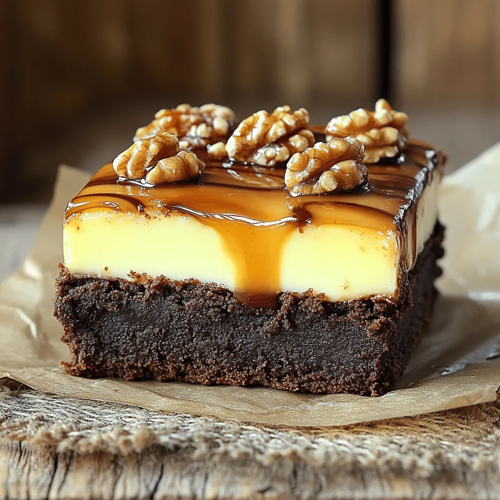 Karamell-Brownie-Cheesecake Köstliches Dessert Rezept
