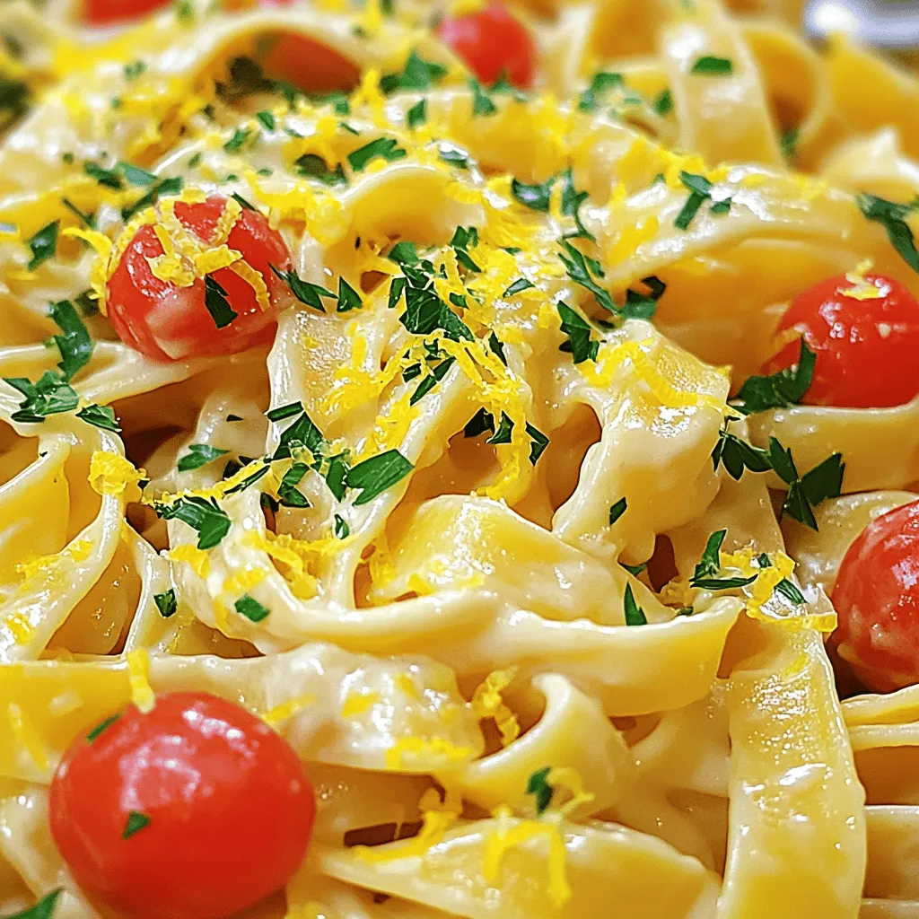 Cremige Zitronen-Knoblauch-Pasta in 15 Minuten lecker
