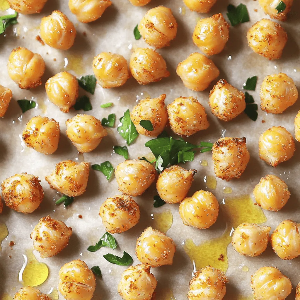 Knusprige Baked Chickpeas Einfache Snack-Option