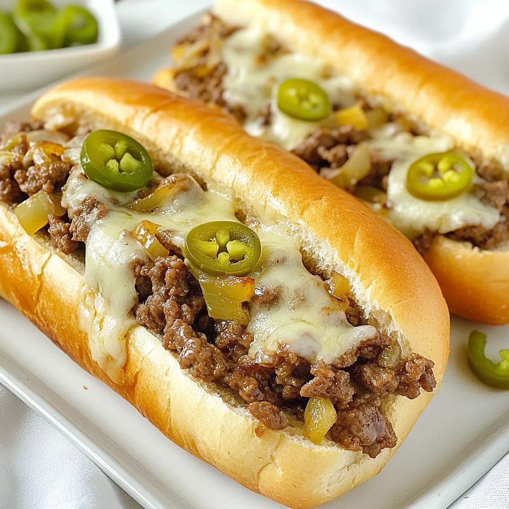 Ground Beef Philly Cheesesteaks Schnelle und leckere Mahlzeit