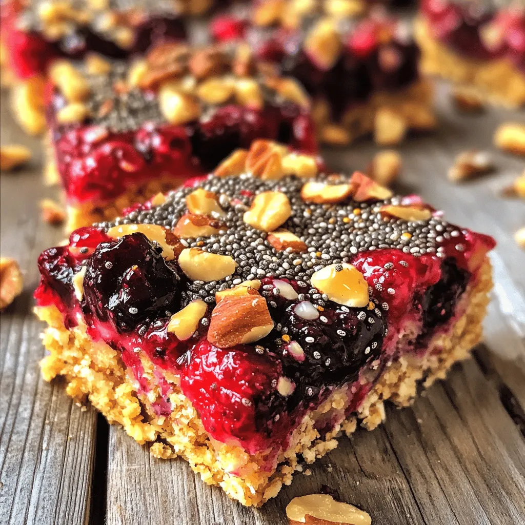 Wholesome Berry Chia Breakfast Bars Einfach und Lecker