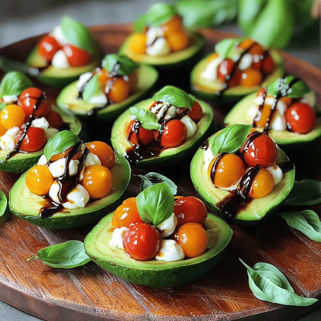 Caprese Stuffed Avocados Frisch und Köstlich genießen