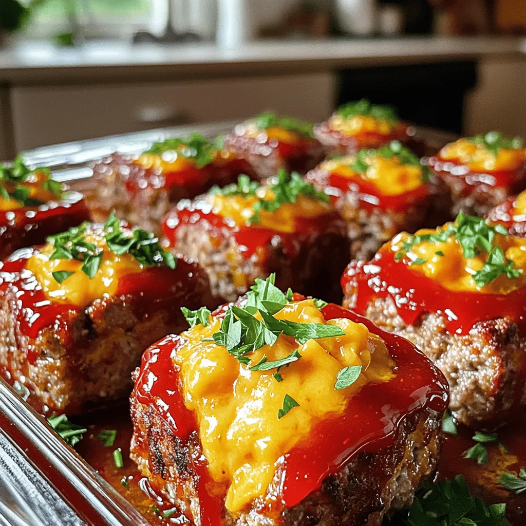 Für die Cheddar-Stuffed Meatloaf Morsels benötigst du: