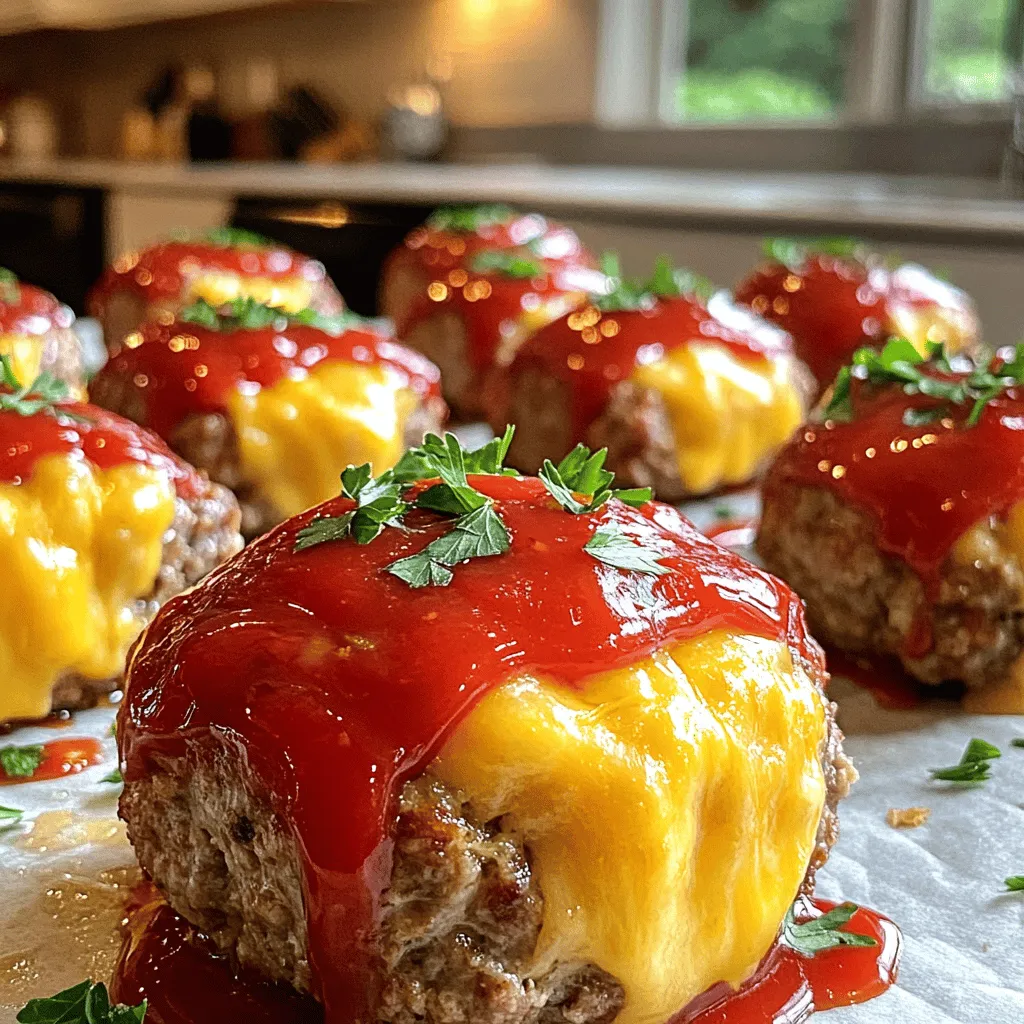Cheddar-Stuffed Meatloaf Morsels Rezept für Genuss