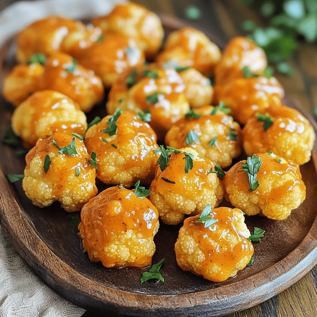 Buffalo Cauliflower Bites Leckere und würzige Häppchen