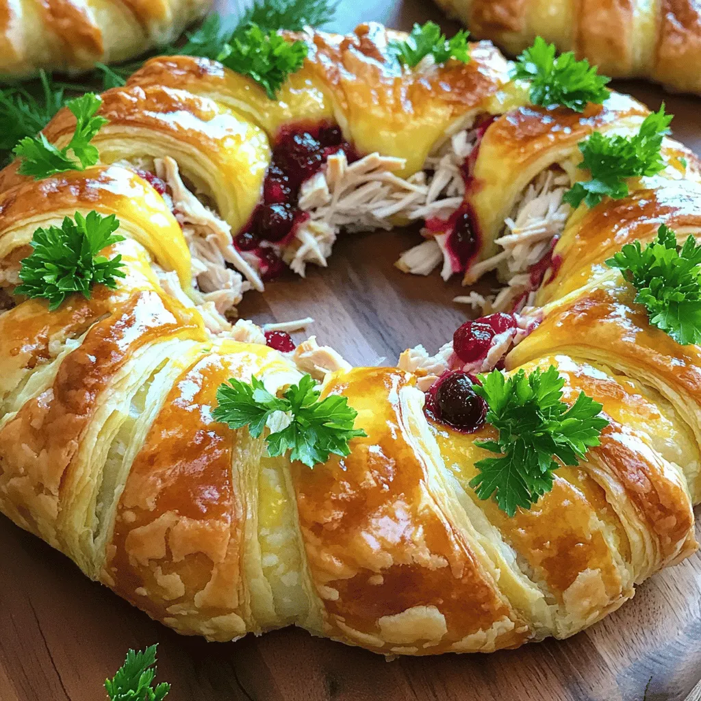 Savory Turkey and Cranberry Crescent Ring Leckerer Genuss