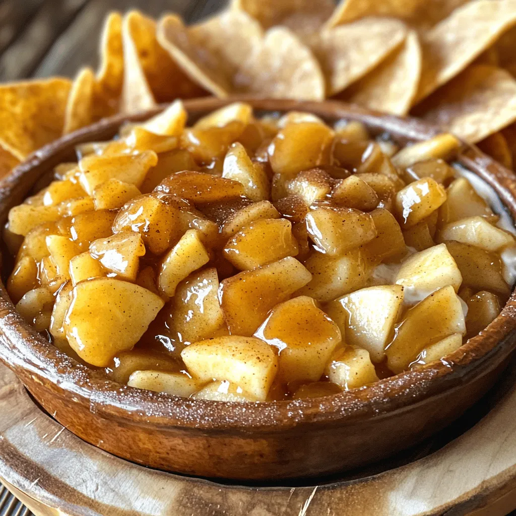 Leckerer Apfelkuchen-Dip mit Zimt-Chips Rezept