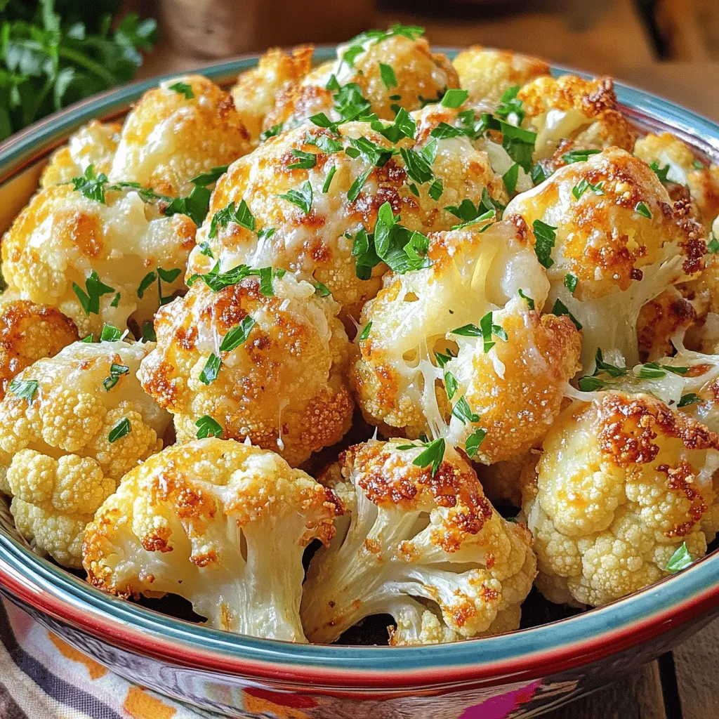 Knoblauch Parmesan Röstblumenkohl Einfaches Rezept
