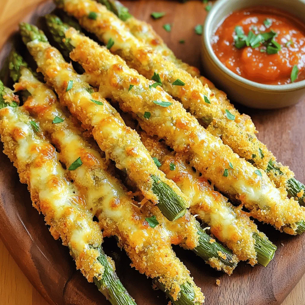 Um die perfekten Crispy Asparagus Asiago Spears zu machen, brauchen Sie einige einfache Zutaten. Hier sind die Hauptzutaten: