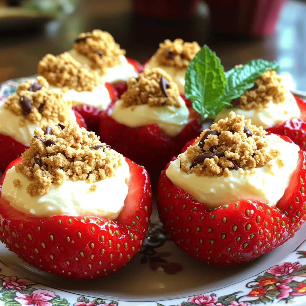 Cheesecake Stuffed Strawberries Köstlicher Genuss