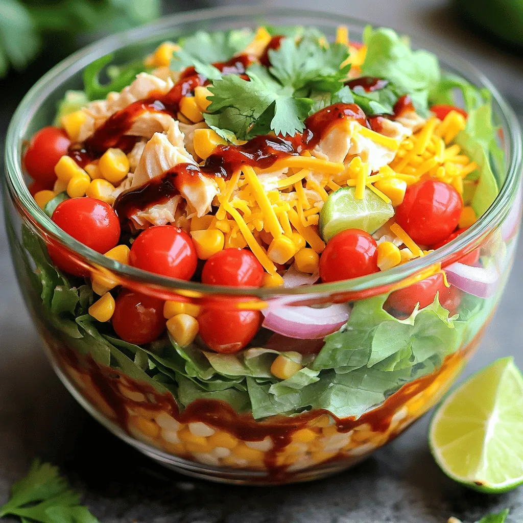 BBQ Ranch Chicken Salad köstlich und einfach zubereiten