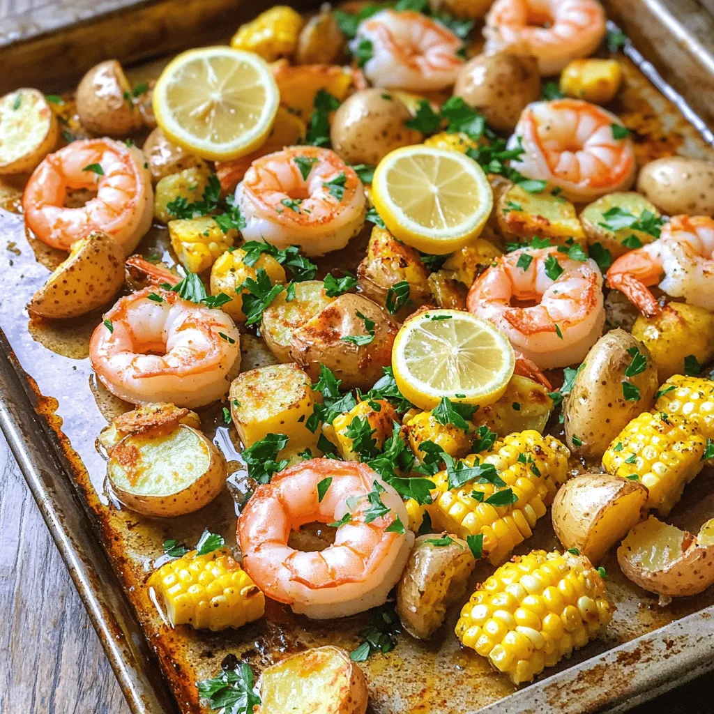 Leckeres Sheet Pan Shrimp Boil Einfaches Rezept