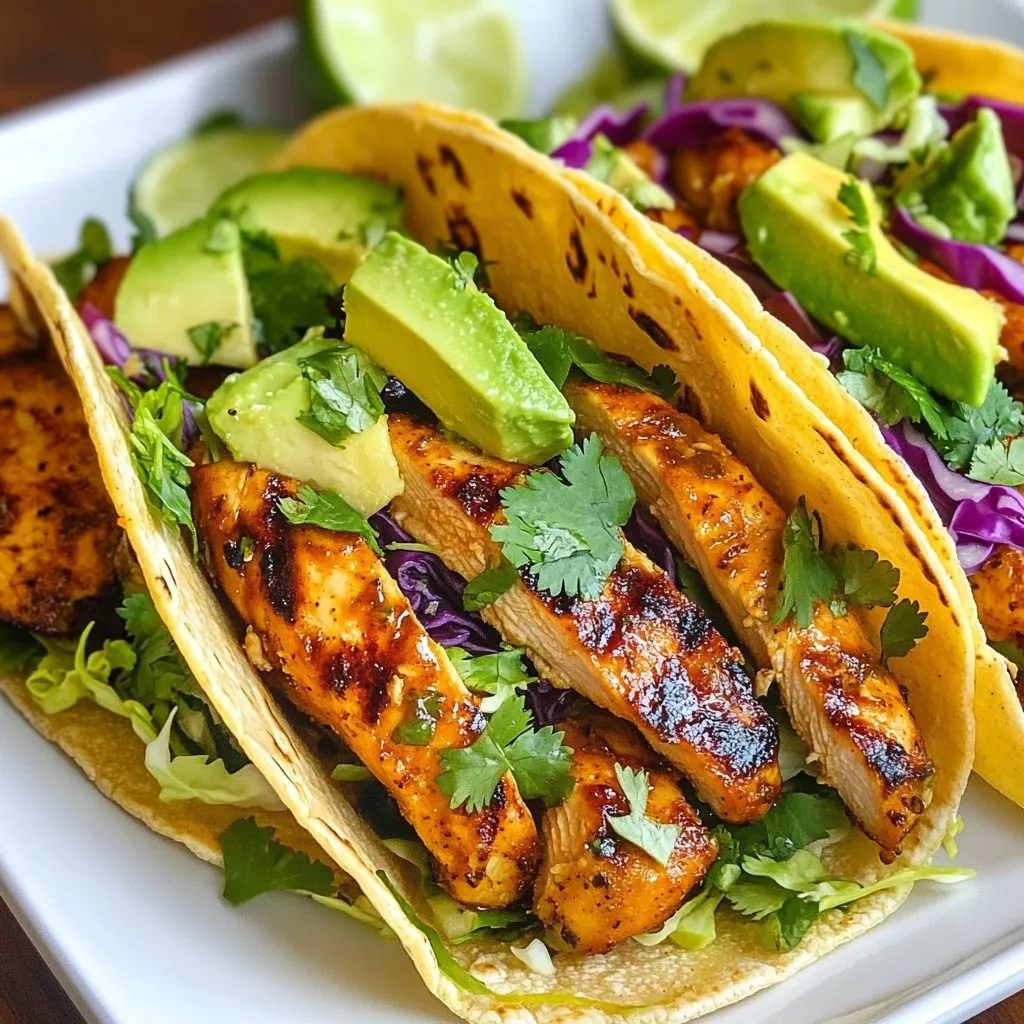 Chili Lime Grilled Chicken Tacos Schnelles Gericht