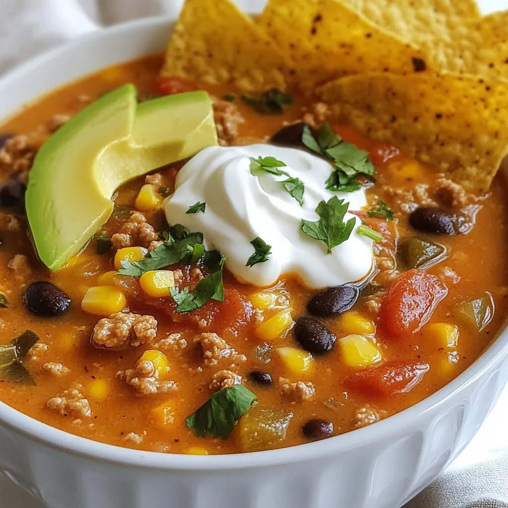 Creamy Taco Soup Einfache und Herzliche Mahlzeit
