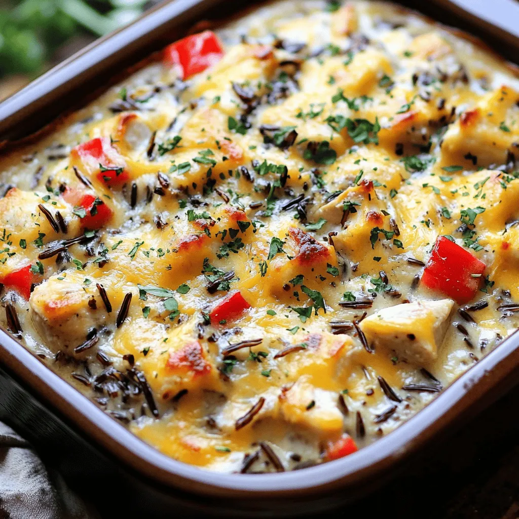 Für einen schmackhaften Hähnchen-Wildreis-Auflauf benötigst du die folgenden Hauptzutaten: - 500 g Hähnchenbrustfilet, gewürfelt - 200 g Wildreis - 1 Zwiebel, gewürfelt - 2 Knoblauchzehen, gehackt - 1 rote Paprika, gewürfelt - 200 g gefrorene Erbsen - 1 Dose (400 ml) Hühnerbrühe - 200 ml Sahne - 100 g geriebener Käse (z.B. Cheddar)