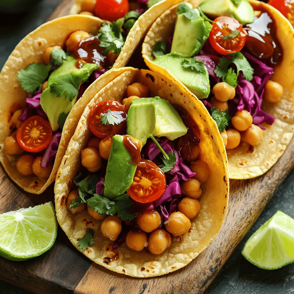 BBQ Ranch Kichererbsen-Tacos Einfach und Lecker