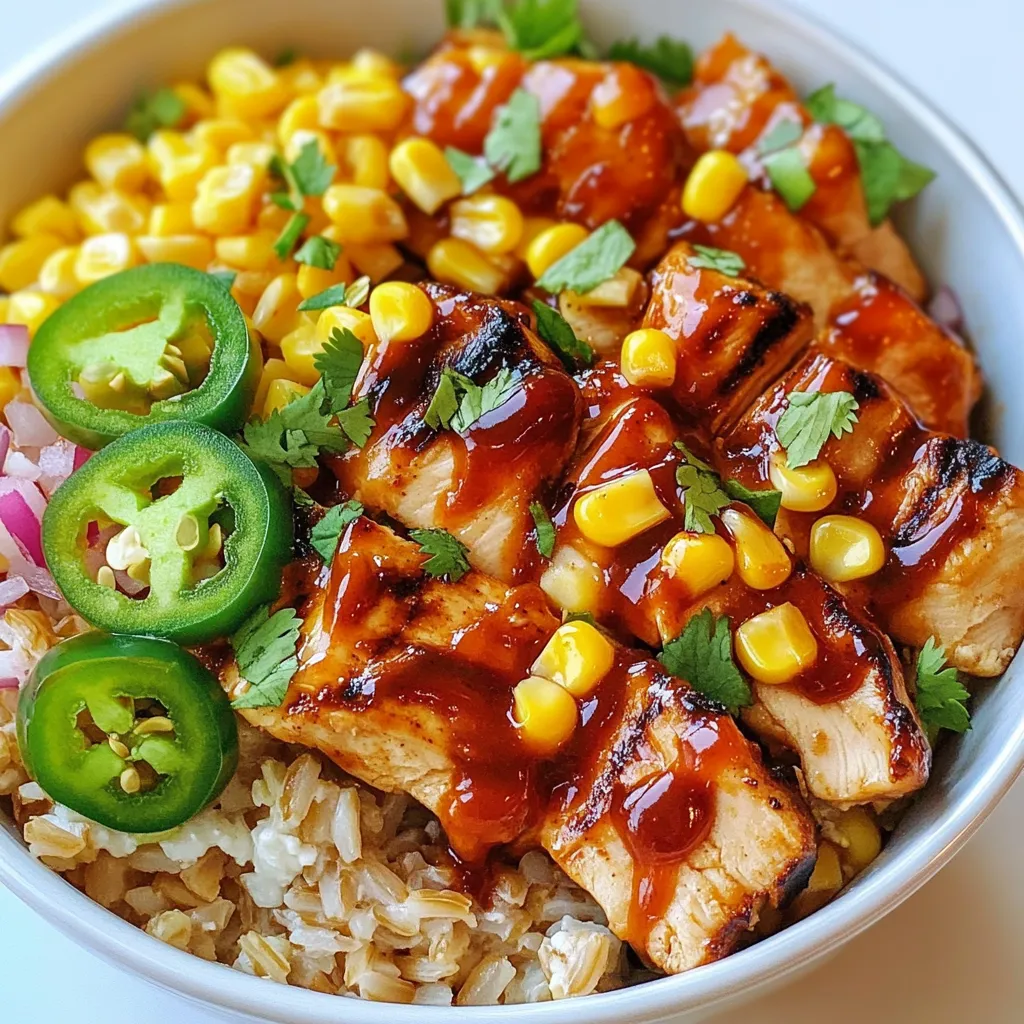 Cottage Cheese BBQ Chicken Bowl Kraftvoll Genießen