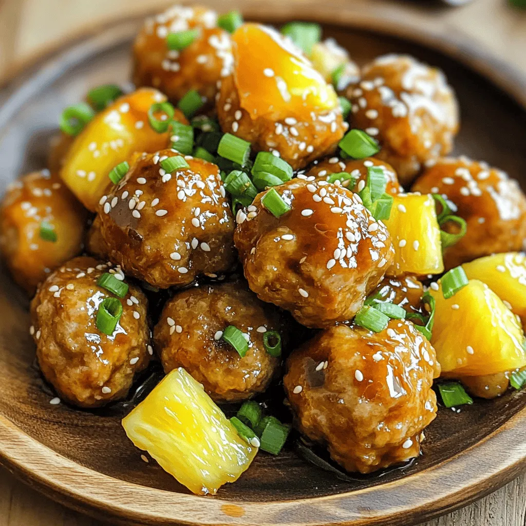 Pineapple Teriyaki Meatballs Einfache und leckere Rezeptidee