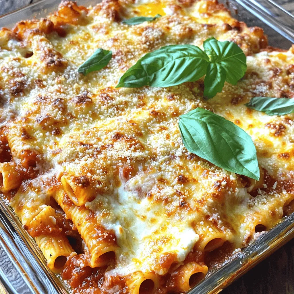 Baked Ziti mit Ricotta Einfaches und leckeres Gericht
