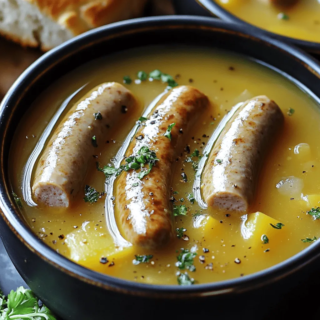 Um eine köstliche Kartoffelsuppe im Slow Cooker zuzubereiten, benötigen Sie einige einfache Zutaten. Sie brauchen 800 g festkochende Kartoffeln, 200 g Karotten, 150 g Sellerie, 1 Zwiebel, 2 Knoblauchzehen und 4 Würstchen. Außerdem verwenden wir 1,2 l Gemüsebrühe, 200 ml Sahne, 2 EL Olivenöl, 1 TL getrockneten Thymian, 1 TL Paprikapulver sowie Salz und Pfeffer.