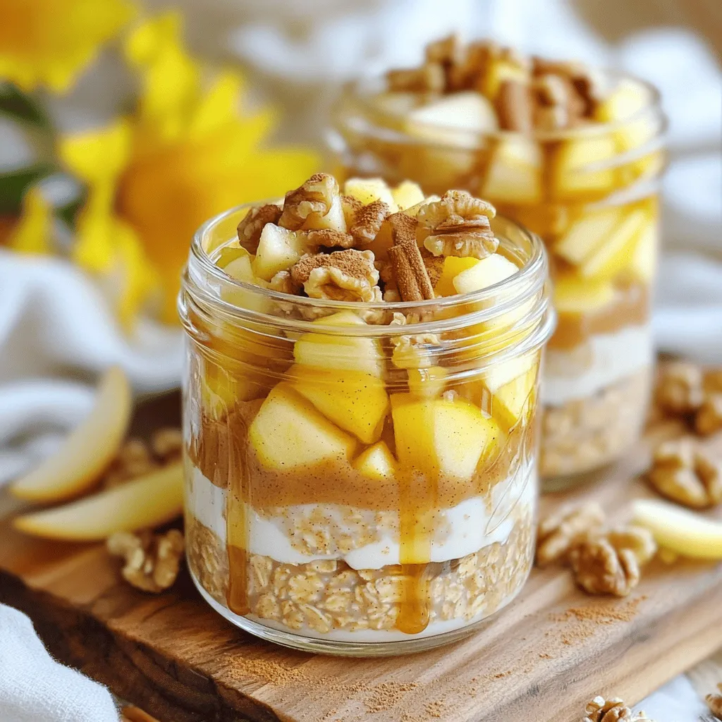 Vegan Caramel Apple Overnight Oats Einfache Mischung