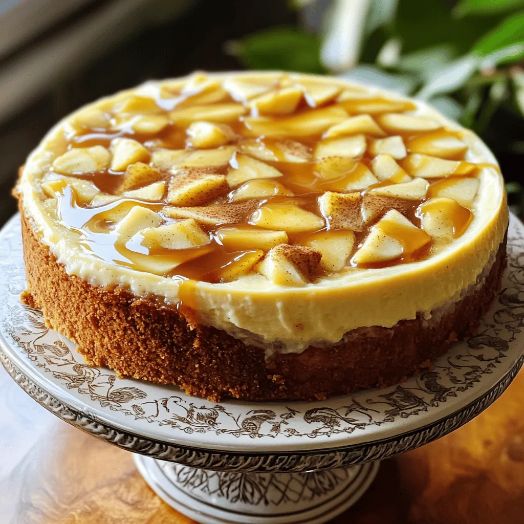 - 250 g Kekse (z.B. Butterkekse) - 125 g Butter, geschmolzen - 600 g Frischkäse, weich - 150 g Zucker - 3 große Eier - 200 g Schmand - 2 TL Vanilleextrakt - 2 Äpfel, geschält und gewürfelt - 100 g Karamellsoße (selbstgemacht oder gekauft) - 1 TL Zimt - Eine Prise Salz