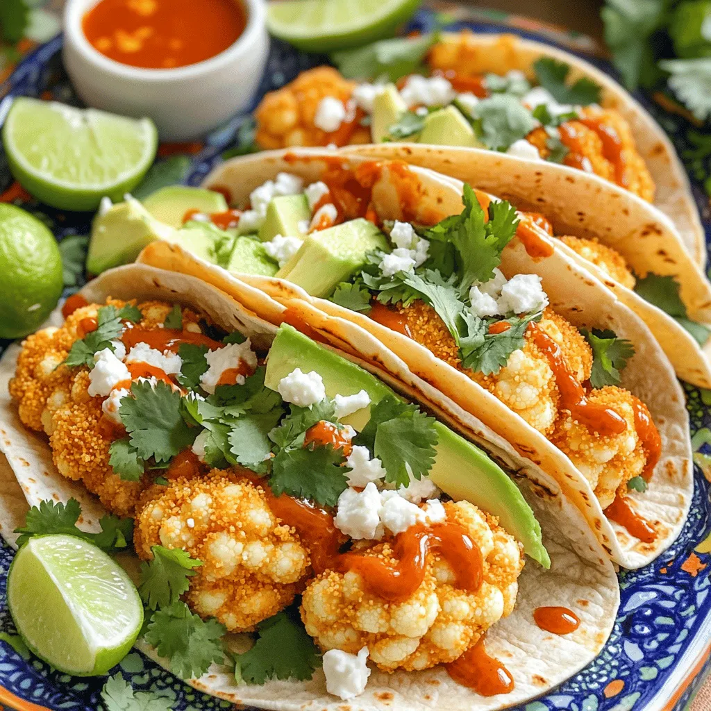 Crispy Buffalo Cauliflower Tacos Einfach und Lecker