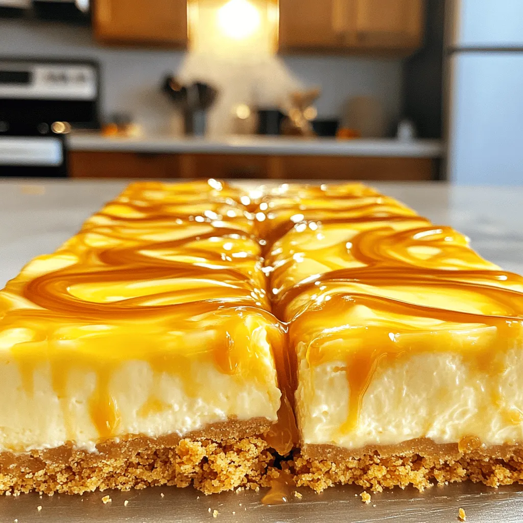 Caramel Cheesecake Bars Köstlicher Genuss für Jeden