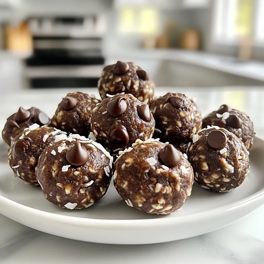 Schokoladen-Espresso-Energie-Bällchen für Energie